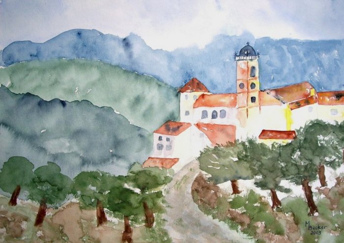 Abbey Painting Print Abbey Painting Image Art Paint Color Artistically